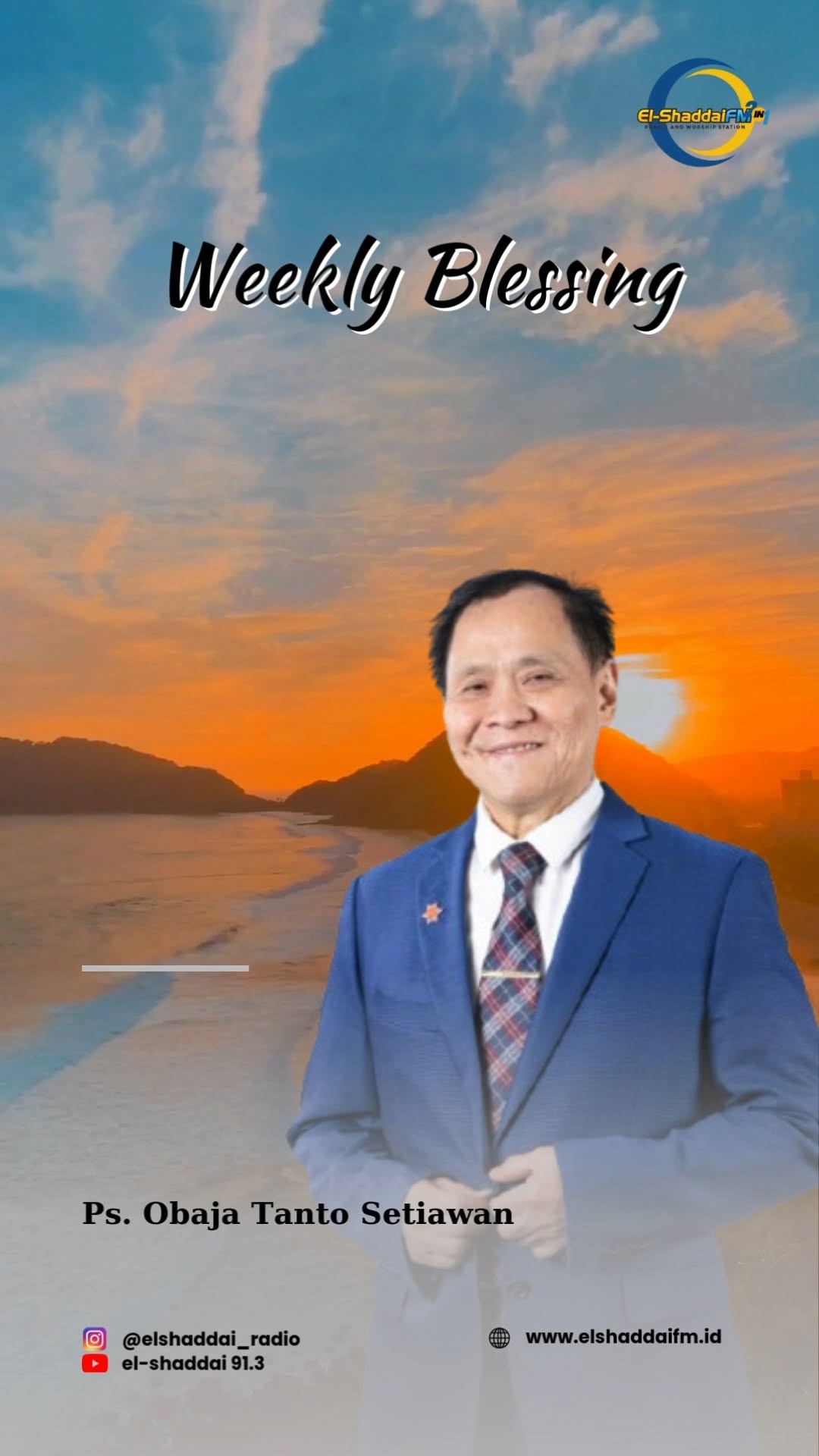 Weekly Blessing Doa berkat dari Ps. Obaja Tanto Setiawan untuk pendengar dalam beraktivitas #berkat 