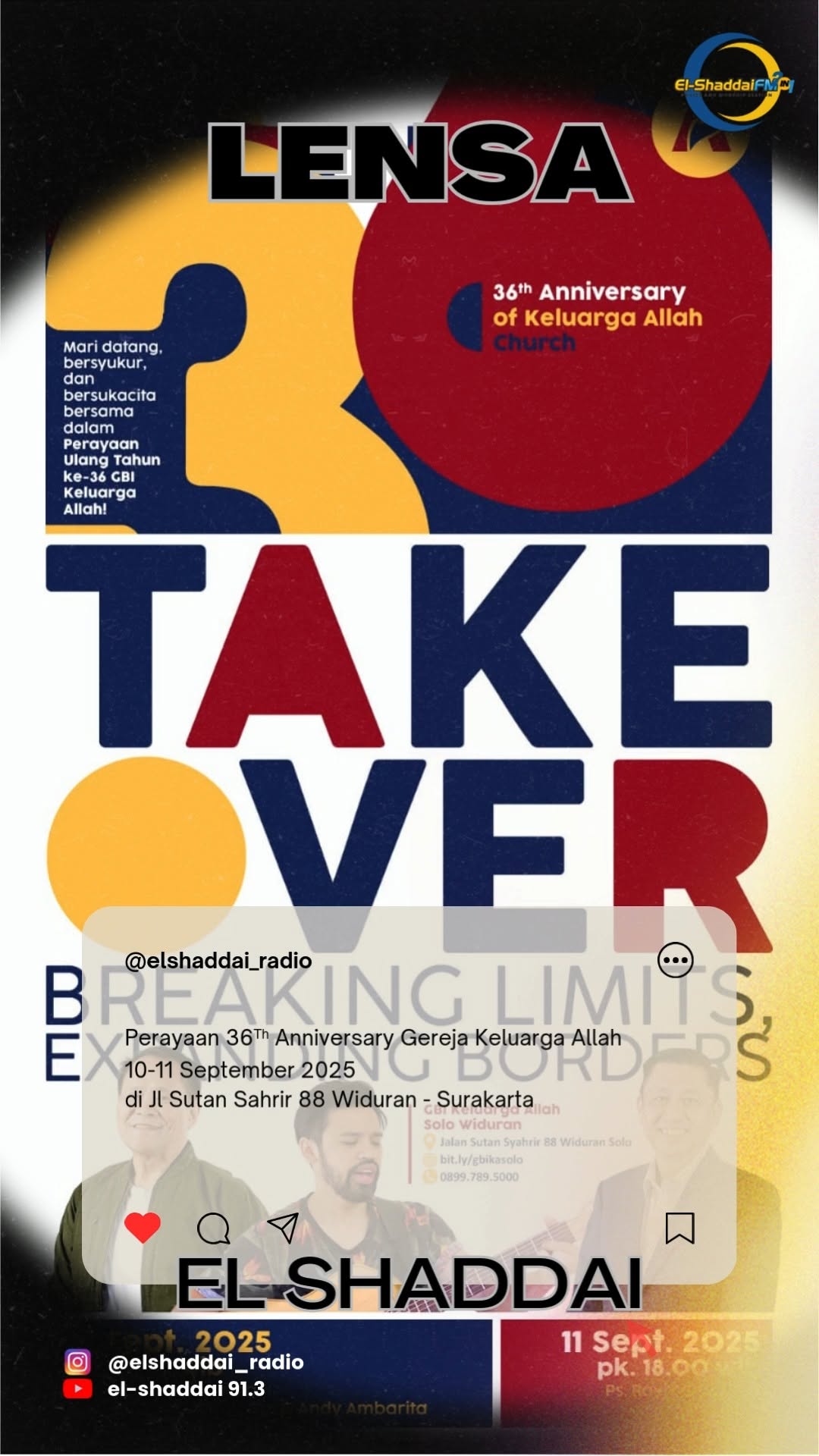 Lensa El-Shaddai Reportase perayaan HUT ke 36 Tahun Gereja Keluarga Allah Solo